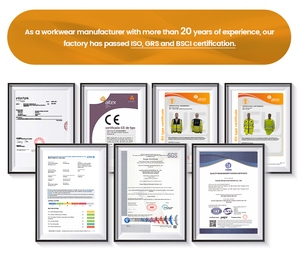 Vêtements de sécurité haute visibilité certifiés EN ISO 20471 Vêtements de travail personnalisés en polyester orange <span class=keywords><strong>avec</strong></span> bandes réfléchissantes de qualité supérieure - Product Image 4