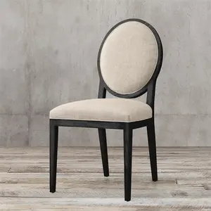 Factory Supply Home Furniture American British French Contemporary Fabric Chair Luxury High Louis Wood Bar Chair