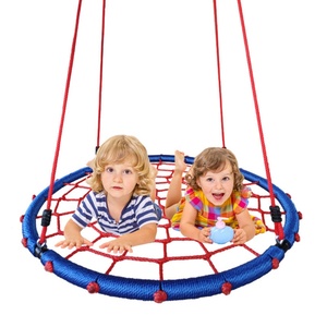 Balançoire Nid d'Oiseau Rotative Multi-Places en Nylon Durable pour Enfants, Idéale pour les Jeux Extérieurs de Maternelle - Product Image 4