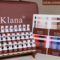 KLANA Salon DIY Set de 60 Colores de Esmalte de Uñas en Gel No Tóxico, Removible con UV LED, con Bolsa de Almacenamiento Portátil, Venta al por Mayor ODM OEM