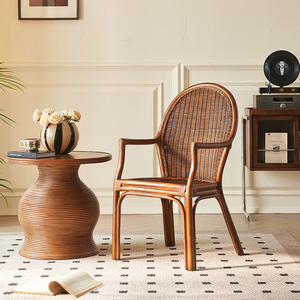 Chaises <span class=keywords><strong>de</strong></span> salle à manger en rotin faites à la main en <span class=keywords><strong>France</strong></span>, personnalisables, chaise longue en rotin pour <span class=keywords><strong>hôtel</strong></span>, cuisine, ferme, <span class=keywords><strong>restaurant</strong></span> semi-extérieur - Product Image 2