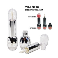 Tubes de gloss à lèvres vides, double embout, forme diamant, mini, pour emballage cosmétique de maquillage