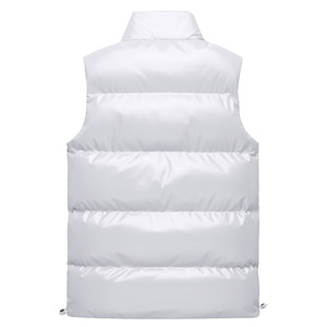 Áo vest cotton bóng dày mùa thu mùa đông cho nam mới áo khoác không tay hợp thời trang Áo Tank Top vải cổ chữ V chống Đóng cọc - Product Image 4