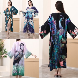 2025 nuovo Cardigan con stampa di pavone <span class=keywords><strong>in</strong></span> <span class=keywords><strong>viscosa</strong></span> - Product Image 5
