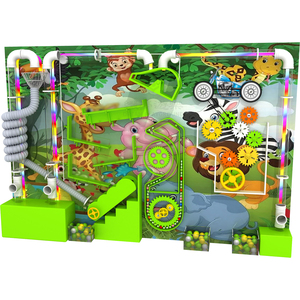 Dream Kids Indoor Interactive Pipe Orbit Ball Wall <span class=keywords><strong>Fort</strong></span> Aerodynamic Science Educational Playground Equipment with Light & Music - Product Image 1