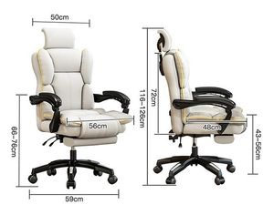 Gối tựa lưng mềm mại hỗ trợ ghế làm việc tại nhà/văn phòng, ghế văn phòng da êm ái, thiết kế công thái học - Product Image 4