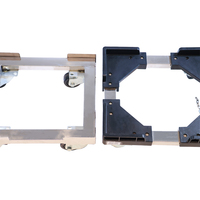Petite chariot de manutention à plateforme à 4 roues en acier inoxydable, avec roues ESD industrielles conductrices en PP de 2,5 pouces, pour outils et magazines de circuits imprimés