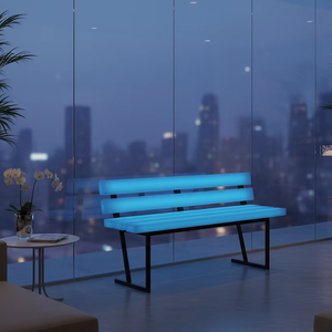 Banco de Parque Moderno Riverside Night con LED para Exteriores, Resistente al Agua, Ecológico y Duradero para Supermercados, Hoteles y Almacenes - Product Image 2