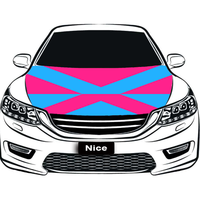 Housse de capot de voiture personnalisée en polyester extensible arc-en-ciel pour travestis gays, impression par sublimation pour décoration d'exposition