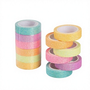 Ruban adhésif décoratif scintillant coloré, facile à déchirer, amovible, pour travaux manuels, fournitures artistiques pour enfants, projets DIY - Product Image 3