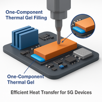Gel thermique conducteur à un composant, silicone souple, matériau TIM pour le remplissage des espaces, pour les applications de dissipateurs de chaleur et d'électronique de puissance