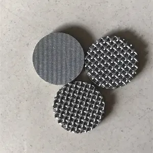 2 "130 mikron 304 316 paslanmaz çelik sinterlenmiş örgü filtre diskleri