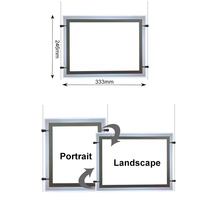 Publicité intérieure personnalisée affiches immobilières LED boîte à lumière magnétique cadre en cristal mince LED boîte à lumière