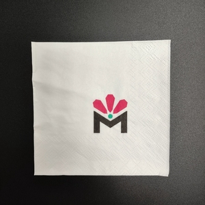 กระดาษเช็ดปากค็อกเทลพิมพ์โลโก้ตามสั่ง ขนาด 25*25 ซม. สำหรับร้านอาหาร - Product Image 2