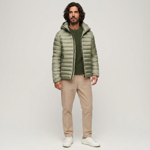 Custom Outdoor Men Puffer Jacket Designed With Ripstop Nylon Fabric <b>Waterproof</b> <b>Padded</b> Lining For Snowproof Winter Wear - Product Image 1