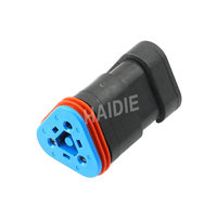 Connecteur étanche Haidie en cuivre à 3 broches femelle, faisceau de câblage gris avec couvercle plat DT06-3S-EP10