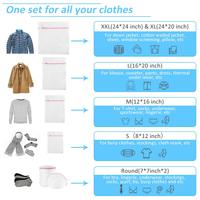 Lot de 7 sacs à linge en maille, vente en gros, directement de l'usine, ensemble de sacs de lavage en polyester avec fermeture éclair, réutilisables pour la salle de bain, pour vêtements fins, lingerie et soutiens-gorge