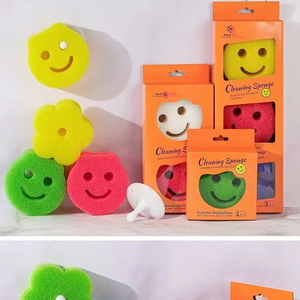 Cepillo de Limpieza Mágico con <span class=keywords><strong>Cara</strong></span> <span class=keywords><strong>Sonriente</strong></span>, Esponja de Limpieza, Cepillo de Panal, Cepillo de Limpieza Fácil para Ollas y Platos de Cocina - Product Image 2
