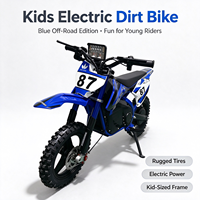 Moto tout-terrain électrique sans balais 500W 36V 12Ah avec cadre en acier, mini-moto/pocket bike pour enfants, pneus à profil profond pour la route, phare avant