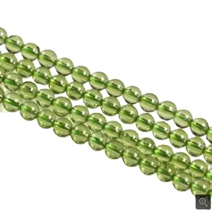 6mm round natural loose AA peridot stone loose beads