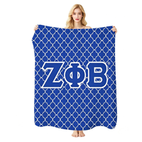 Nouvelle couverture en flanelle ZPB Zeta Phi Beta, douce, pour canapé, lit, maison, bureau, cadeau de Noël, personnalisez votre nom, motif, texte