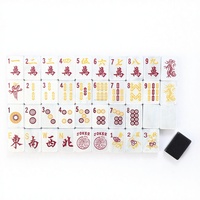 Mahjong américain en acrylique nacré, noir et blanc, portable, en cristal, pour l'exportation, vente en gros d'usine, idéal comme cadeau
