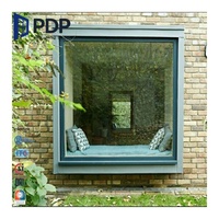 Ventanas Fijas Antirrobo de Aleación de Aluminio PDP con Vidrio Triple, Pantalla Plegable y Pantalla Magnética para Cocina