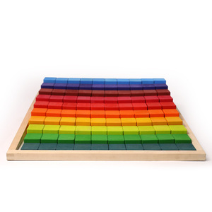 Per bambini Arcobaleno Di Legno Blocchi di Costruzione di Giocattoli <span class=keywords><strong>Giochi</strong></span> I Ragazzi e Le Ragazze Prima Educazione Giocattolo Accessori - Product Image 3