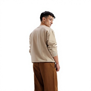 เสื้อสเวตเชิ้ตคอกลมผู้ชาย ทรงปกติ สีพื้น ผ้าถัก คอตตอน สวมใส่สบายๆ สำหรับฤดูใบไม้ร่วง - Product Image 2