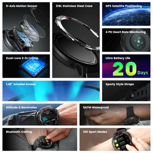 Montre intelligente originale Mibro GS Pro 1.43 "écran AMDLED 5ATM étanche 460mAh 20 jours d'autonomie 24H moniteur de <span class=keywords><strong>sport</strong></span> et de santé GPS - Product Image 2