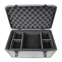 KUNAISI Boîte à outils en aluminium pour vitres Ensemble d'outils de teinte Boîte professionnelle Boîte à outils d'emballage de voiture Valise résistante aux chocs
