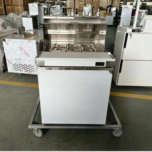 Mesa Refrigerada Comercial LuMa para Preparación de Ensaladas y Sándwiches, Mesa para <span class=keywords><strong>Pizza</strong></span> de Acero Inoxidable 304 con Fregadero para Restaurante - Product Image 3