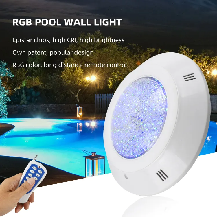 Hồ bơi đèn 12V AC treo tường điều khiển từ xa màu sắc thay đổi RGB IP68 dưới nước không thấm nước LED hồ bơi đèn