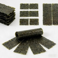 Algues Marines Séchées Croustillantes Directes de l'Usine, Délicieuses Algues Nori Grillées Vert Foncé en Sachet