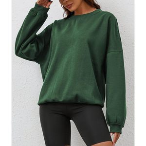 Sudadera Oversize de Mujer FOXA, Cuello Redondo, Hombros Caídos, Lisa, Mezcla de Algodón, Transpirable, Informal, Colección Otoño 2025 - Product Image 4