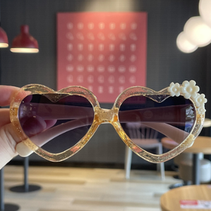 Gafas de Sol en Forma de Corazón para Niños, Resistentes a los Rayos UV, con Decoración de Flores Pequeñas, Nuevas Gafas de Sol Infantiles - Product Image 5
