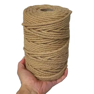 Jute Rope 100% Natural Jute Braided Twist Rope DIY Decoration Cord 1-50mm Recyclable Sisal Packing Rope