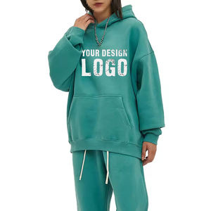 เสื้อฮู้ดดี้ผู้ชายทรงหลวมแบบสตรีทแคชชวล ผ้าฟลีซหนานุ่ม ไซส์ใหญ่พิเศษ คุณภาพสูง สีพื้น ไหล่ตก - Product Image 6