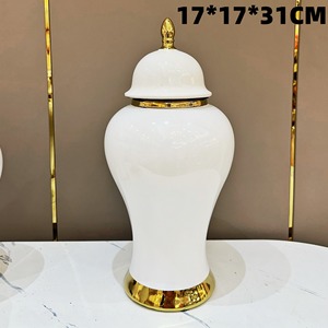 Jarrón de Cerámica Galvanizado en Oro, Decoración Artística para el Hogar, Porcelana con Decoración de Habitaciones, Muebles para Sala de Estar, Accesorios para el Hogar - Product Image 6