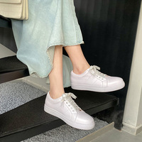Baskets unisexes en cuir véritable blanc, confortables pour la marche, personnalisables, pour le printemps, l'été, l'automne et l'hiver, chaussures décontractées