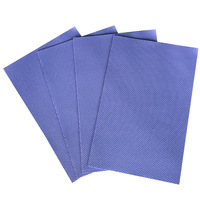 Lot de 4 tapis rectangulaires modernes en silicone et EVA antidérapants et imperméables pour étagères de cuisine, tiroirs et réfrigérateur, lavables pour la maison