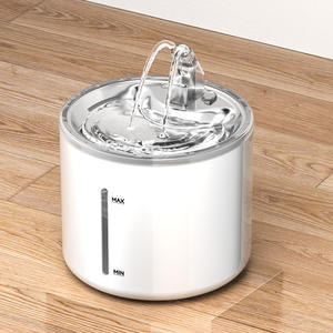 น้ำพุสำหรับสัตว์เลี้ยงสแตนเลสสตีลกรองน้ำแบบหมุนเวียนอัตโนมัติความจุขนาดใหญ่สำหรับสุนัขและแมวการออกแบบที่ถอดออกได้ - Product Image 1