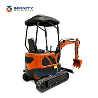Mini-pelles compactes de 1,7 tonne en gros de Chine avec godet à pince à vendre