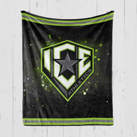 Couverture de sport portable en flanelle sherpa avec logo personnalisé, nouveau design, style américain, en polaire corail, pour la maison