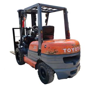 For Used 3T Diesel Heavy Duty Forklift Rough Terrain Two Stage Mast Original Paint Transport Machine for Retail Industries - Product Image 1