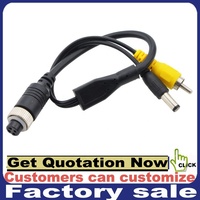 GX12 4pin AVIATION MACHO O HEMBRA Cables de tornillo conectar BNC RCA adaptador de cable de video para conectar cámaras de visión trasera del vehículo