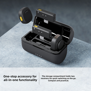 Microphone Lavalier Sans Fil <span class=keywords><strong>pour</strong></span> <span class=keywords><strong>iPhone</strong></span>/Caméra/Android/PC 2.4G Audio 48kHz/24-bit Réduction du Bruit Streaming YouTube Vlog - Product Image 5
