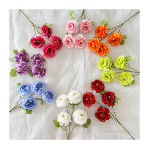 <span class=keywords><strong>Cerf</strong></span> des neiges 4 têtes Roselle peonyArtificial Roses Fleur de soie à 4 têtes pour la maison Salon <span class=keywords><strong>Mariage</strong></span> ou Décoration de Noël - Product Image 5