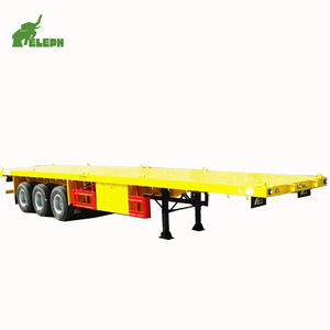 Semi-<span class=keywords><strong>remorque</strong></span> à plat de conteneur promotionnel 40 pieds <span class=keywords><strong>2</strong></span> 3 4 <span class=keywords><strong>essieux</strong></span> 40 60 80 tonnes à vendre avec suspension - Product Image 2