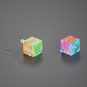 Tùy chỉnh 3x3 đầy màu sắc giáo dục ma thuật Keychain giác ngộ món quà đồ chơi hình ảnh UV in ấn trang trí phụ kiện độc đáo - Product Image 2